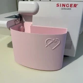 Singer Overlok Makinası Çöp Kutusu XL Pembe - 1