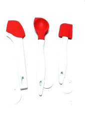 Hayal Sepeti Silikon MUTFAK SETİ 2 adet Slikon Spatula +1 Adet Slilkon kaşık 3lü set - 2