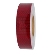 Tüvtürk Onaylı Belgeli Bant 5 Metre 5 cm Kırmızı Reflektörlü Reflektif Fosforlu Şerit Bant İkaz Bandı thumbnail 7