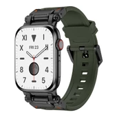 Watch 42mm KRD-101 Titanyum Metal Başlıklı Silikon Kordon - 5