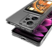 Xiaomi Redmi Note 12 Pro 5G Uyumlu  Uyumlu KılıfKartlıklı Şeffaf Setra Clear Silikon Kapak - 5