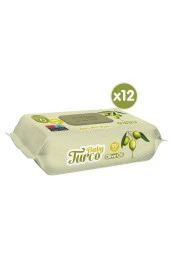 Baby Turco Zeytinyağlı Islak Bebek Havlusu 12x90 Adet - 2