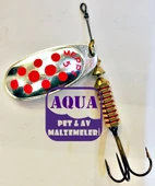 Mepps Comet Olta Kaşığı Beyaz Kırmızı Benekli No : 5 14 Gr Döner Kaşık - Turna Kaşığı - 1