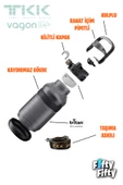 TKK 1200 ML Tek Kapak Çift Kullanım Pipetli/Rahat İçim Tritan Su Matarası-FFTKK1026-1200ML - 6