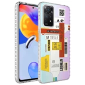 Xiaomi Redmi Note 11S Global Uyumlu  Uyumlu KılıfAirbag Kenarlı Renkli Desenli Silikon Elegans Kapak - 1