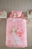 Clasy Ranforce Nevresim Takımı Tek Kişilik Sweet Princess V1 Pudra - 1