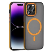 iPhone 14 Pro Uyumlu  Uyumlu Kılıf Magsafe Şarj Özellikli Mat Görünümlü Ant Kapak - 1