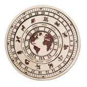 dekoratif tarihi ve astrolojik zaman çarkı usturlap modeli horoskop hareketli sistem - 1