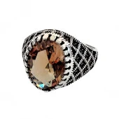 Zultanit ve Siyah Zirkon Taşlı Gümüş Yüzük 230048156G13Y thumbnail 2