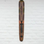 Ahşap Aborjin Mask 100 cm Renkli Duvar Dekoru Maske thumbnail 3