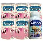 Amore Kuzu Etli Yavru Köpek Konservesi 5li Ve Kas Desteği 72 Adet Protein Vitamin Xl Tableti Muscle - 1
