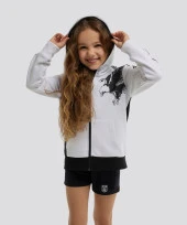 Beşiktaş Orijinal Lisanslı Kartal Baskı Kapüşonlu Çocuk Sweat + Bileklik Set Hediyelik Ahşap Kutulu - 9