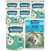 Amore Puppy 6lı Yavru Köpek Konservesi Kuzu Etli Pirinçli, 12li Avida Lamb Sticks - 1