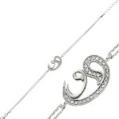 925 Ayar Gümüş İki Vav Bileklik - 1