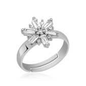 925 Ayar Gümüş Rüzgar Gülü Yüzük - 1