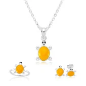 Gümüş Turuncu Kaplumbağa Çocuk Set - 1