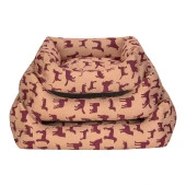 Pet Comfort Uniform Bej-Bordo Köpek Yatağı M 70x60cm thumbnail 4