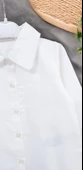 Nakışlı Kız Çocuk Poplin Uzun Kol Gömlek - 3