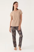 Pierre Cardin 8796 Straight Kadın Kısa Kol Pijama Takımı - 3