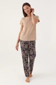 Pierre Cardin 8796 Straight Kadın Kısa Kol Pijama Takımı - 4