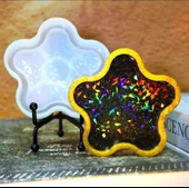 Hologramlı Kalp Bardak Altı ve Dekoratif - Hobi Silikon Kalıbı -Kod:486 - 2