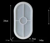 Büyük Boy Terazzo Bardak Altı Reçine Epoksi ve Beton Kalıbı - Kod:315 - 1