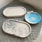 Büyük Boy Terazzo Bardak Altı Reçine Epoksi ve Beton Kalıbı - Kod:315 - 4