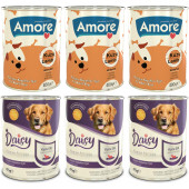 Amore Kuzu Etli Yetişkin Köpek Konservesi 6x400gr, Ve Daisy - 1