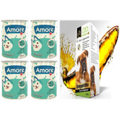 Omegavitpro Somon Balık Yağı 100ml + Amore Puppy Kuzu Etli Yavru Köpek Konservesi 4x400g - 1