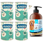Omega Sed Pro Somon Balık Yağı 100ml + Amore Puppy Kuzu Etli Yavru Köpek Konservesi 4x400g - 1