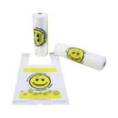 Rulo Poşet Büyük Boy 27x55 Cm Gülenyüz Baskılı Poşet Atlet Poşet Market Manav Poşeti Çöp Poşeti - 1