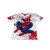 Spiderman Temalı Bej Çocuk Tişört ve Şort Takımı - 3