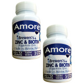 Amore Köpek Brewers 2 x 72li Çinko Biotin Tablet Tüy Döküm XL Zinc Biotin Large Tabs - 1