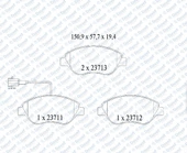 FIAT EGEA 1.3-1.4-1.6D MULTIJET FREN BALATASI ON WVA 22397 - 1