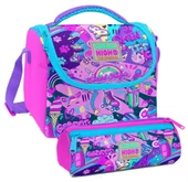 Coral High Grafiti Desenli Kız Çocuk Isı Yalıtımlı Beslenme Çantası ve Kalemlik Seti thumbnail 1