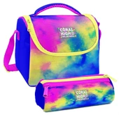 Coral High Renkli Batik Desenli Kız Çocuk Isı Yalıtımlı Beslenme Çantası ve Kalemlik Seti thumbnail 1