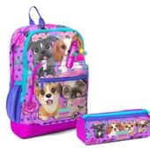 Coral High İlkokul Sırt Çantası ve Kalemlik Seti - Pembe Köpek - Kız Çocuk thumbnail 1