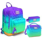 Coral High Üçlü İlk ve Ortaokul Okul Çanta Seti - Mor Lila Renk Geçişli - Kız Çocuk thumbnail 1