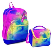 Coral High Dört Bölmeli Kız Çocuk Okul Sırt Çantası ve Beslenme Seti - Renkli Batik thumbnail 1