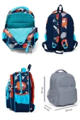 Coral High Lacivert Mavi Astronot İlkokul ve Günlük Sırt Çantası - Erkek Çocuk thumbnail 2