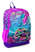 Coral High Dört Bölmeli Pembe Mor Kaplumbağa Desenli İlkokul Sırt Çantası - Kız Çocuk thumbnail 1