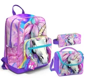 Coral High Üçlü İlk ve Ortaokul Okul Çanta Seti - Unicorn - Kız Çocuk thumbnail 1