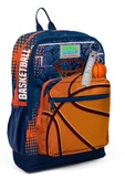 Coral High Dört Bölmeli Turuncu Lacivert Basketbol Desenli İlkokul Sırt Çantası - Erkek Çocuk thumbnail 1