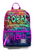 Coral High Dört Bölmeli Pembe Lacivert Grafiti Ortaokul Çantası - Kız Çocuk thumbnail 2
