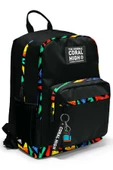 Coral High Dört Bölmeli Siyah Grafiti Ortaokul Çantası - Erkek Çocuk - 1