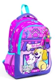 Coral High Kedi Köpek Desenli Kız Çocuk İlkokul Çantası ve Günlük Sırt Çantası thumbnail 1