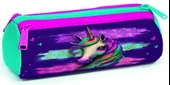 Coral High Pembe Su Yeşili Unicorn Üç Bölmeli Kalem Çantası - Kız Çocuk thumbnail 1