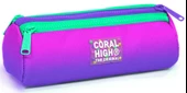 Coral High Pembe Mor Renk Geçişli Üç Bölmeli Kalem Çantası - Kız Çocuk thumbnail 1