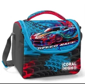 Coral High Gri Mavi Yarış Arabası Isı Yalıtımlı Beslenme Çantası - Erkek Çocuk thumbnail 1