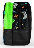 Coral High Siyah Fosforlu Yeşil Gamer İki Bölmeli Kalem Çantası - Erkek Çocuk thumbnail 2